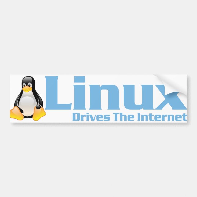 Pegatina Para Coche Tux500 conduce el Internet (Frente)