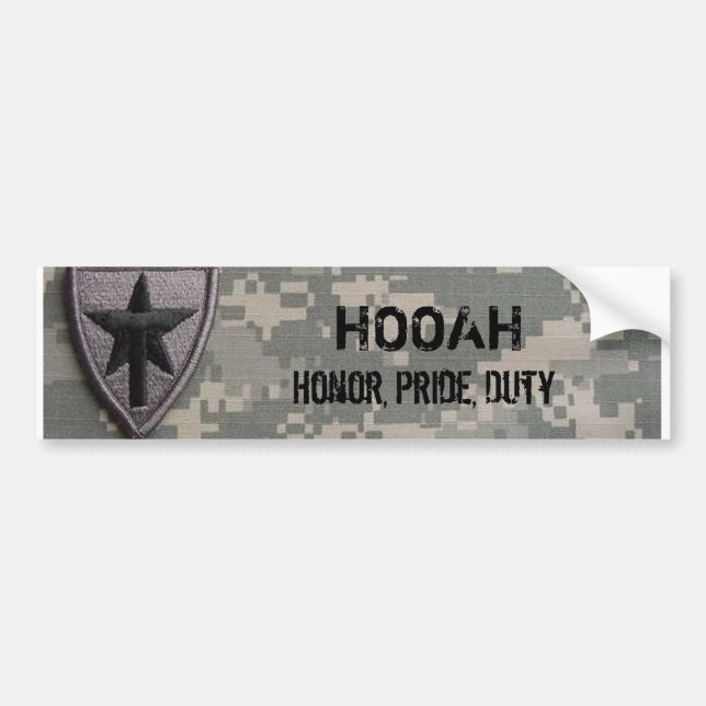 Pegatina Para Coche txsg HOOAH, honor, orgullo, deber (Frente)