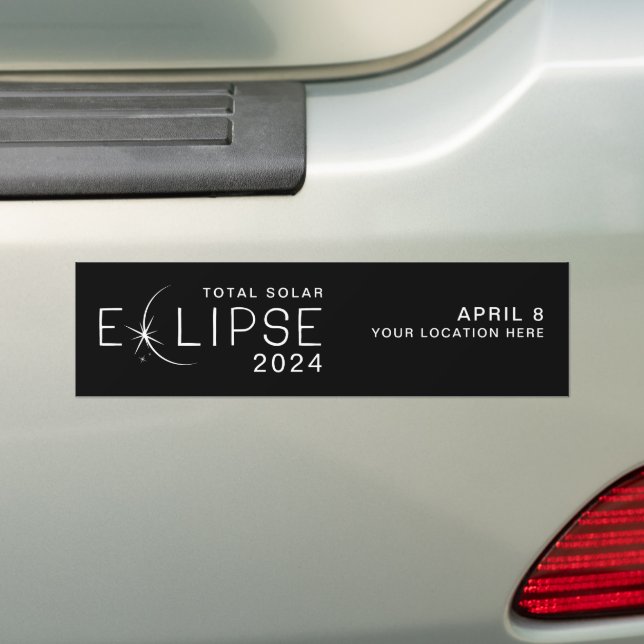 Pegatina Para Coche Ubicación del Personalizado del eclipse solar 2024 (en coche)