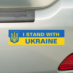 Pegatina Para Coche Ucrania Apoya El Escudo De Armas Bandera Ucraniana