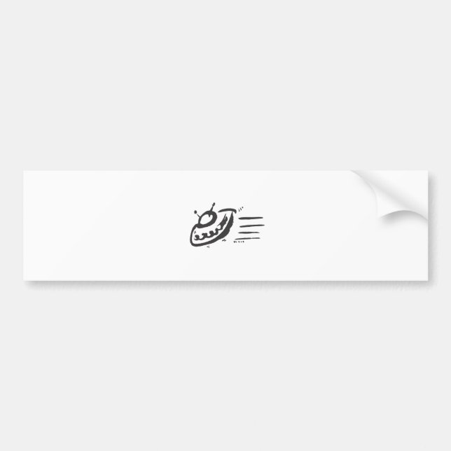 Pegatina Para Coche UFO - Platillo volante - nave espacial (Frente)