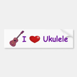 Pegatina Para Coche Ukulele I (del corazón)