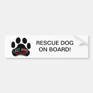 Pegatina Para Coche Última esperanza K9 Rescue Bumper Sticcue Rescue P