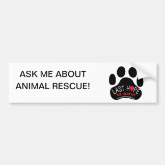 Pegatina Para Coche Última esperanza K9 Rescue Bumper Sticker - Rescat