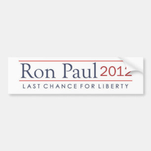 Pegatina Para Coche Última oportunidad 2012 de Ron Paul para la