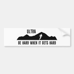 Pegatina Para Coche Ultra Running, Sea Difícil Cuando Se Pone Duro