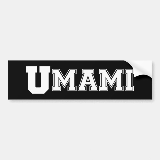 PEGATINA PARA COCHE UMAMI COLLEGE BUMPER STICKER (Frente)