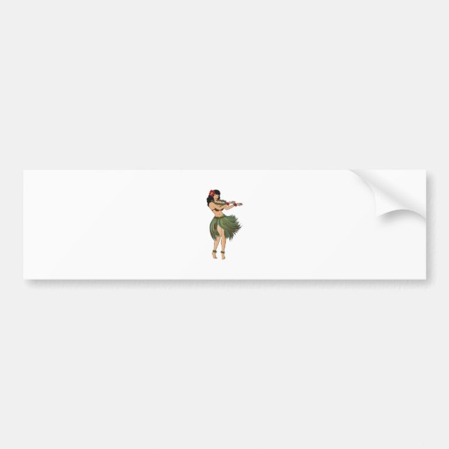 Pegatina Para Coche Un baile Chica Hula (Frente)