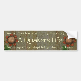 Pegatina Para Coche Un bumpersticker de la vida de los Quakers
