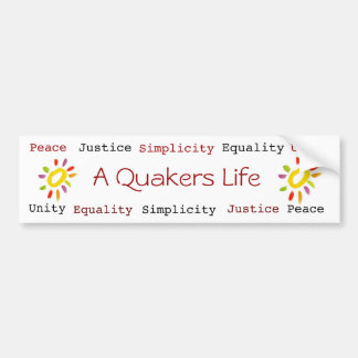 Pegatina Para Coche Un bumpersticker de la vida de los Quakers