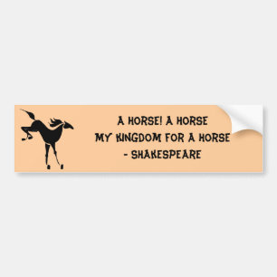 Pegatina Para Coche Un caballo - Shakespeare