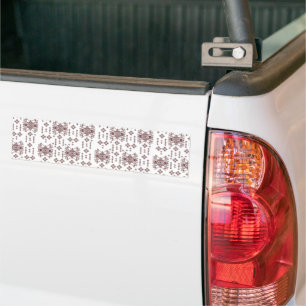 Pegatina Para Coche un fondo blanco con un patrón rojo