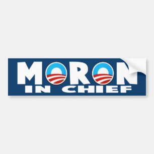 Pegatina Para Coche Un Imbécil de Obama Obama anti