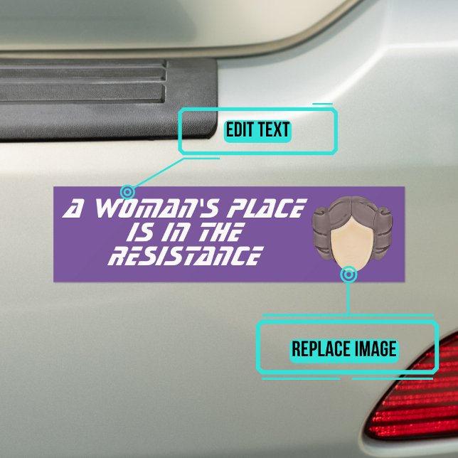 Pegatina Para Coche Un lugar de mujer en la resistencia (Make your views public and get your point across.)