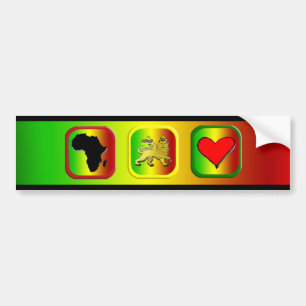 Pegatina Para Coche Un mapa africano de amor Rey león de Judá