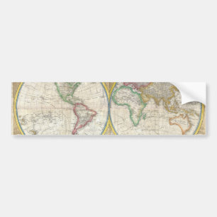 Pegatina Para Coche Un mapa general del mundo de Samuel Dunn 1794