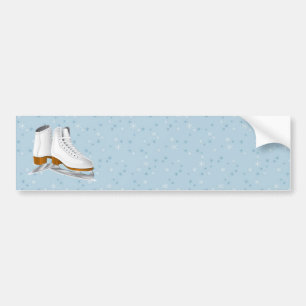 Pegatina Para Coche un par de patines de hielo blancos