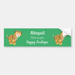 Pegatina Para Coche Un personalizado feliz del cachorro de tigre