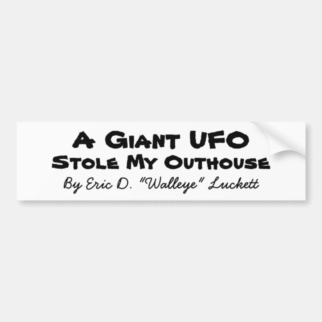 Pegatina Para Coche Un UFO gigante, por Eric D. "leucoma" Luckett, (Frente)