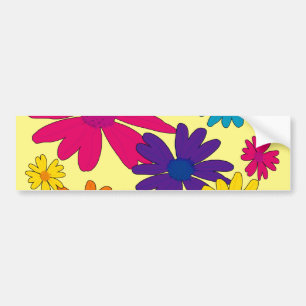 Pegatina Para Coche Una cama de flores de margarita