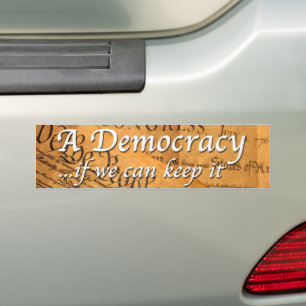 Pegatina Para Coche Una democracia si podemos mantenerla
