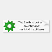 una estrella verde más grande del bahai, la tierra