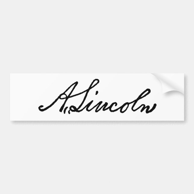 Pegatina Para Coche Una firma de Lincoln (Frente)