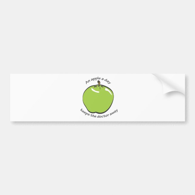 Pegatina Para Coche Una manzana al día… (Frente)