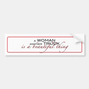 Pegatina Para Coche Una mujer y su camión… Bumbersticker.