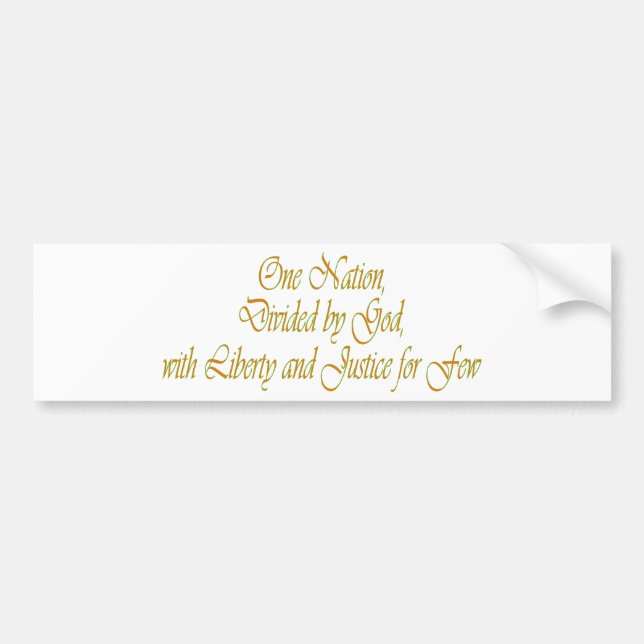 Pegatina Para Coche Una nación... (Frente)