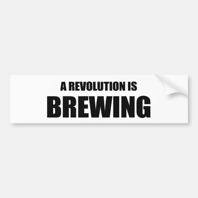 Pegatina Para Coche Una revolución está elaborando cerveza (Frente)