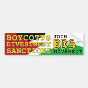 Pegatina Para Coche Únase a la ayuda Palestina del movimiento de BDS
