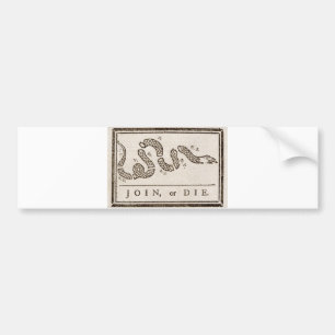 Pegatina Para Coche Únase a, o muera bandera