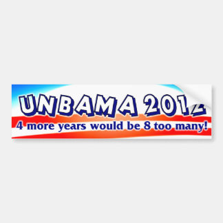 Pegatina Para Coche Unbama 2012 - Obama anti