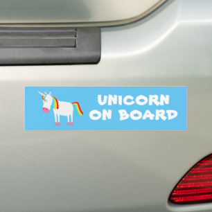 Pegatina Para Coche Unicornio a bordo