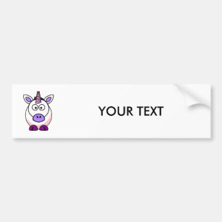 Pegatina Para Coche Unicornio lindo del dibujo animado