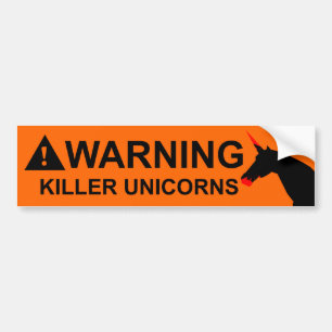 Pegatina Para Coche Unicornios del asesino