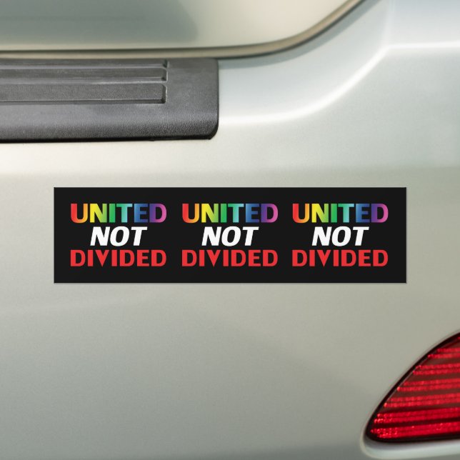 Pegatina Para Coche Unidos no dividido - rojo, azul, orgullo lgbtq, ne (en coche)