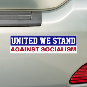 Pegatina Para Coche Unidos nos oponemos al socialismo