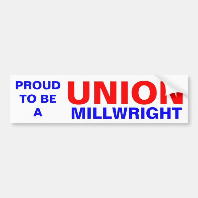 PEGATINA PARA COCHE UNION MILLWRIGHT (Frente)