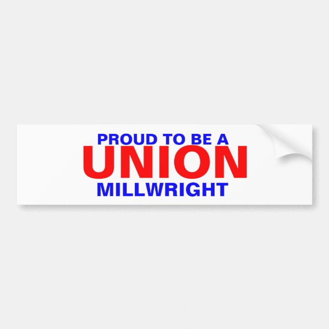 PEGATINA PARA COCHE UNION MILLWRIGHT (Frente)