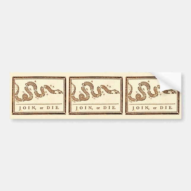 Pegatina Para Coche Unirse o morir (Frente)