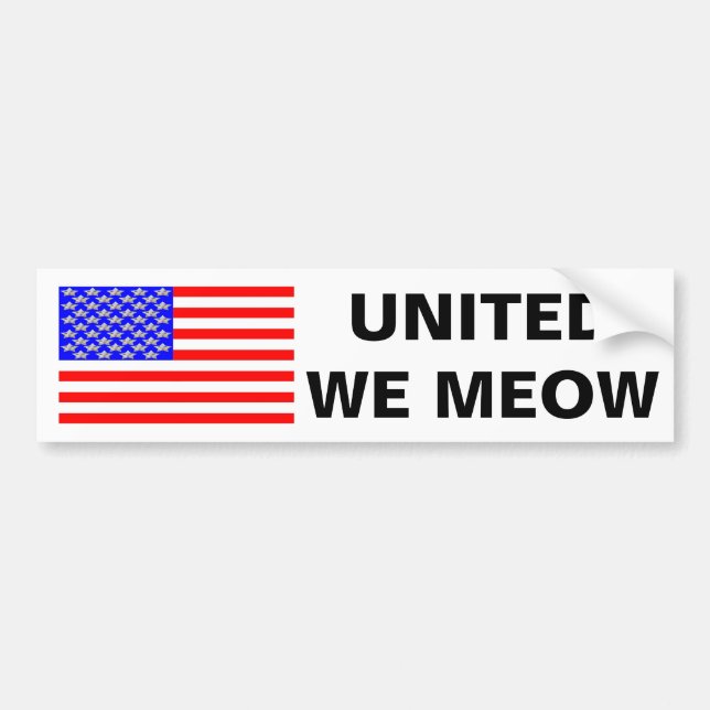 Pegatina Para Coche United We Meow (Frente)