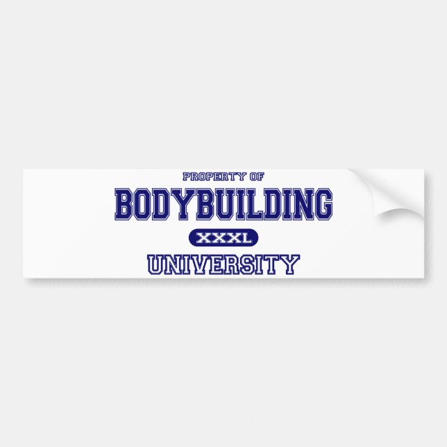 Pegatina Para Coche Universidad del Bodybuilding (Frente)