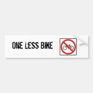 Pegatina Para Coche Uno menos bici