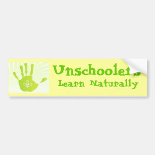Pegatina Para Coche Unschoolers aprende naturalmente