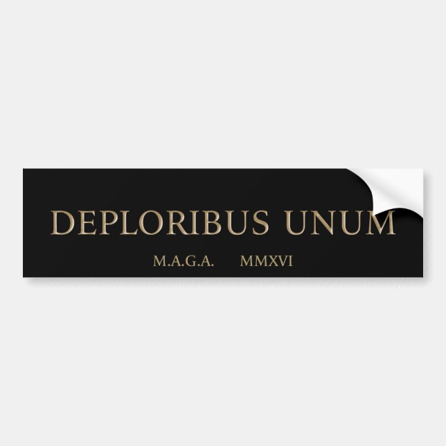 Pegatina Para Coche unum del deploribus (deplorables) (Frente)