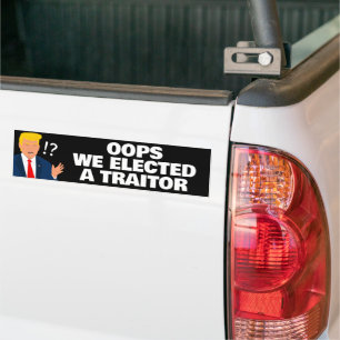 Pegatina Para Coche Ups elegimos al traidor Anti Trump