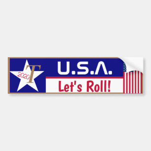 Pegatina Para Coche ¡USA Let's Roll!