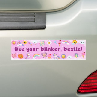 Pegatina Para Coche ¡Usa Tu Blinker, Bestie! Meme divertido